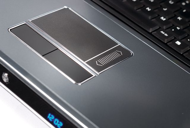 Alienware Area-51M 7700 The trackpad features a scroll bar, but this can be irritating at times